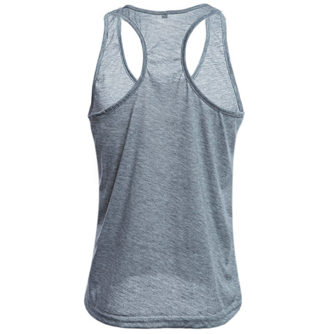 Image of Active Scoop Collar Printed Cotton Blend Racerback Gym Tank for Men
