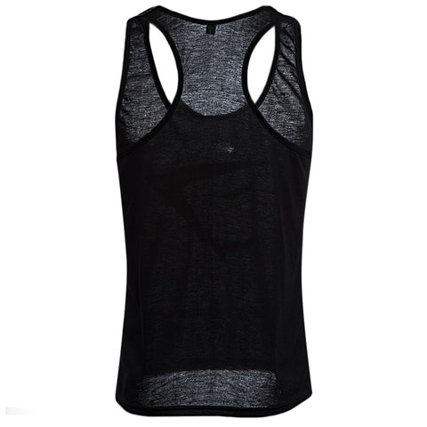 Image of Active Scoop Collar Printed Cotton Blend Racerback Gym Tank for Men