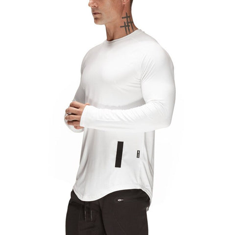 Image of Long Sleeve Cross fit t shirt Gym Fitness Running Shirt