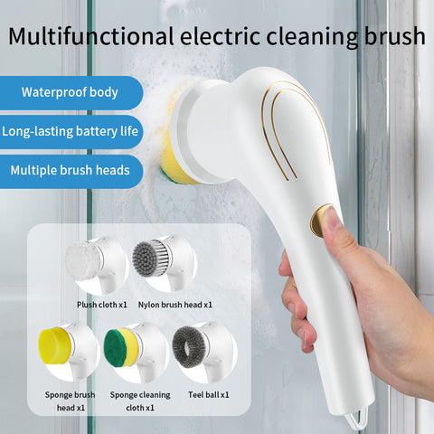 Image of 5 Heads Hand-Held Electric Cleaning Brush