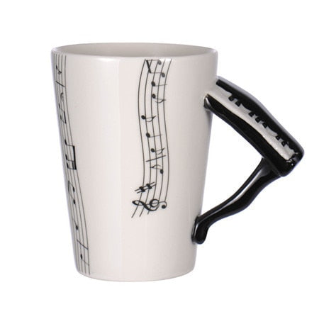 Image of Guitar Ceramic Cup Unique Gift.
