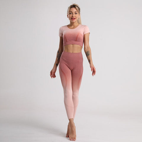 Image of Two-piece Seamless Women's Yoga Suit