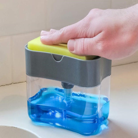 Image of Kitchen Soap Dispenser Single Hand Sponge Soap.