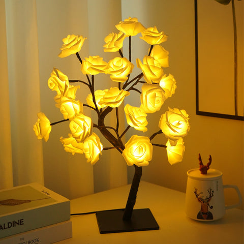 Image of Led Rose Tree Bouquet Table Lamp