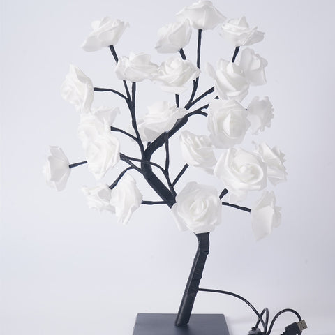 Image of Led Rose Tree Bouquet Table Lamp
