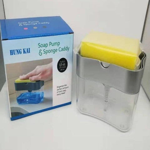 Image of Kitchen Soap Dispenser Single Hand Sponge Soap.