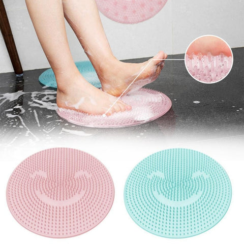 Image of Silicone Bath Shower Back Brush Massager Bath Foot Brush