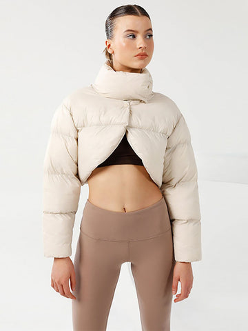 Image of Women's Cotton-padded Thick Short Parka Jackets