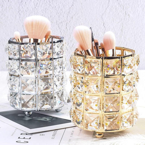 Image of Metal Makeup Brush Storage.