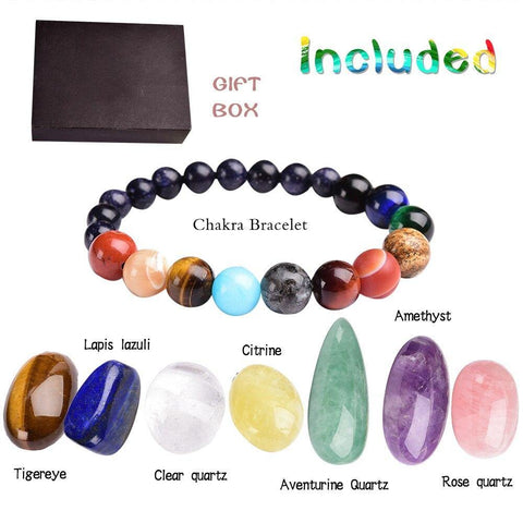 Image of 8pcs Natural crystal original Chakra Healing Stone.