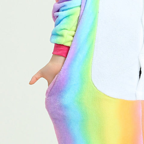 Image of Unicorn Rainbow One-Piece Pajamas