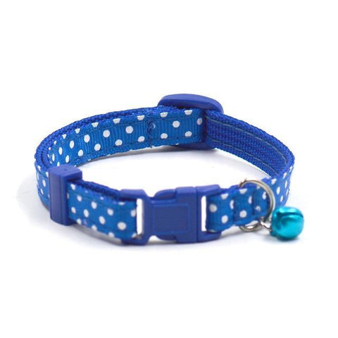 Image of 1Pc Adjustable Dot Printed Little Dog Collars.