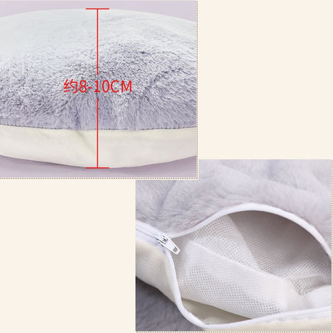 Image of Soft Plush Puppy Cushion Pet Bed