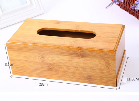 Image of Bamboo Tissue Holder Case