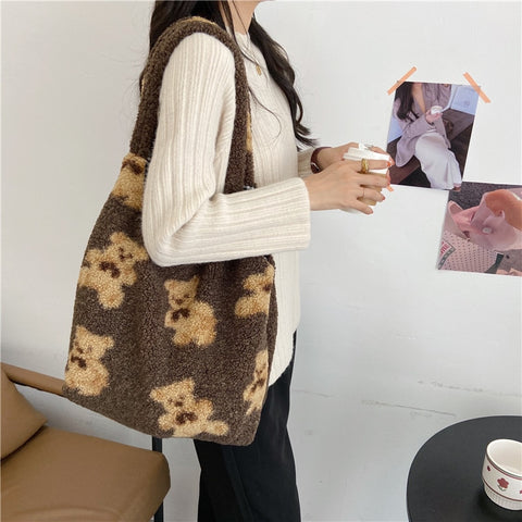 Image of Fabric Shoulder Tote Bag
