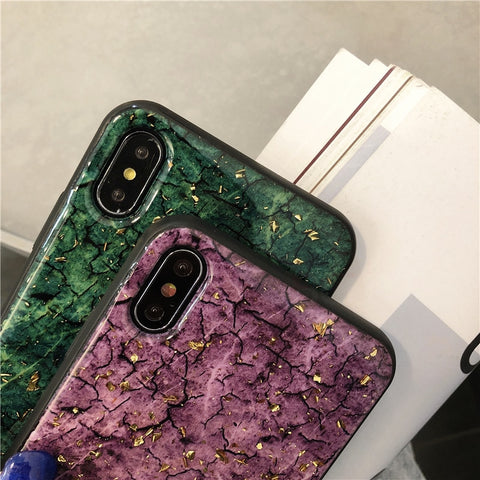 Image of Marble Glitter Phone Case For iPhone