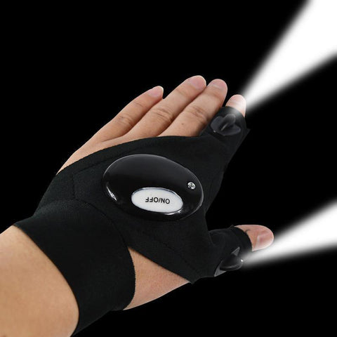 Image of 1 Piece Magic Strap Fingerless Led Glove Light Night.