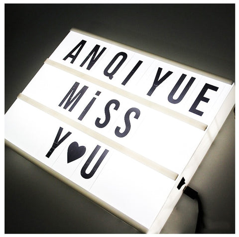 Image of LED Night light Box DIY Letters Symbol