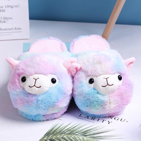 Image of Cute Cartoon Furry Slippers.