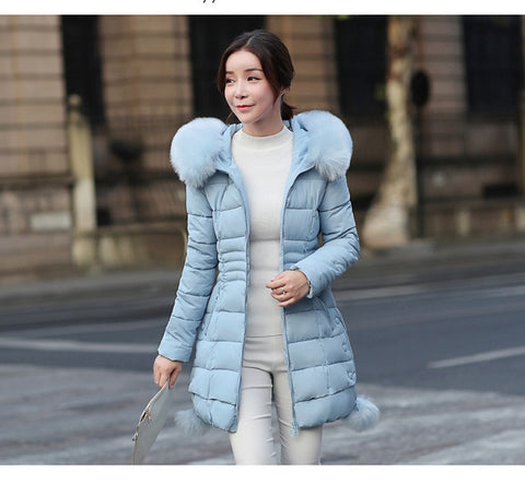 Image of Faux Fur Women Winter Jacket.
