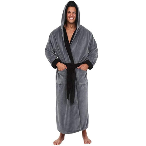 Image of Men's Winter Long Sleeved Dressing Gown.