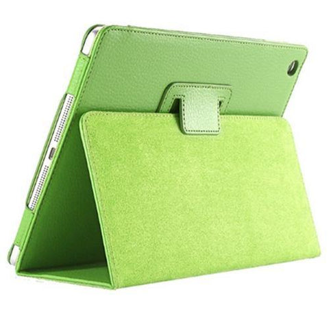 Image of Auto Flip Litchi PU Leather Cover For New ipad.