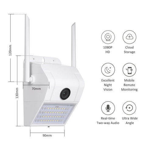 Image of 1080P Multifunctional WIFI Wireless Surveillance Outdoor Wall Light Webcam.