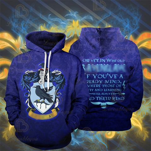 Image of Wizardry Hero Lion Printed Adult Sweatshirts Magic fans Unisex Hoodies