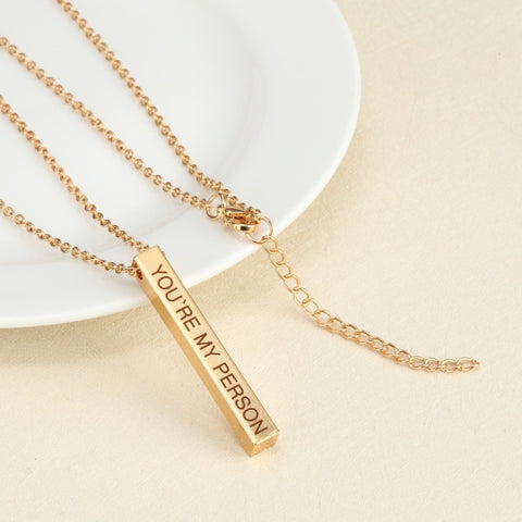 Image of Engraving Personalized Couple Necklace