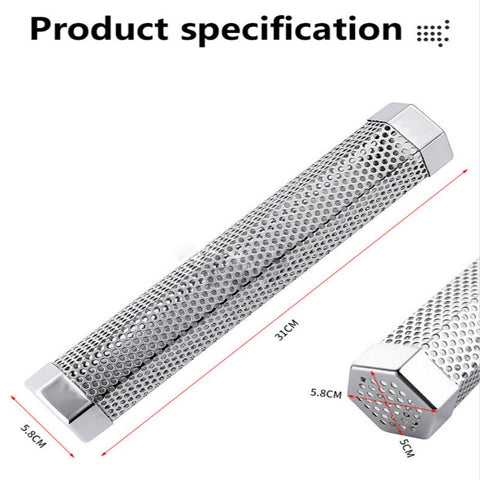 Image of Stainless Steel BBQ Smoker Box Tube Tools