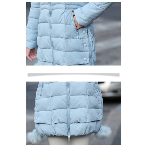 Image of Faux Fur Women Winter Jacket.