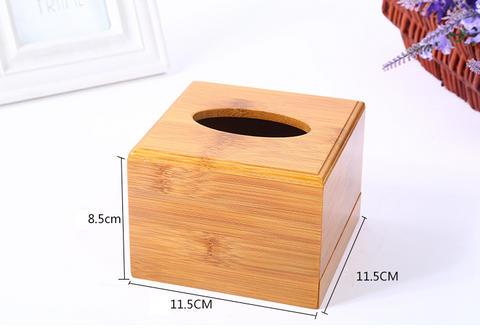 Image of Bamboo Tissue Holder Case