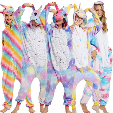 Image of Unicorn Rainbow One-Piece Pajamas