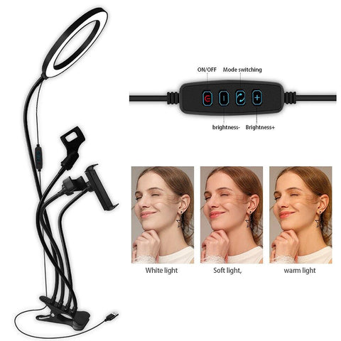 Image of 8inch LED Ring Light kit for Makeup Tutorial.