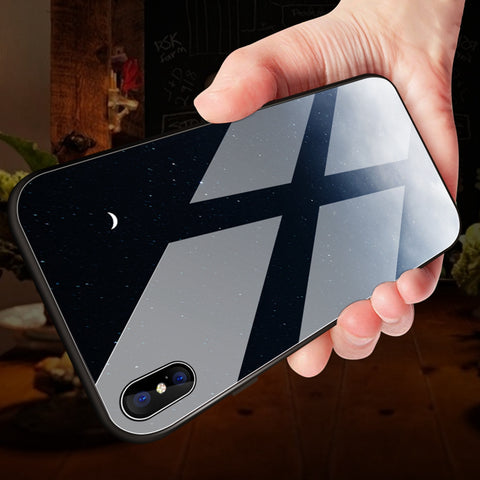 Image of Tempered Glass Space Phone Case For iPhone