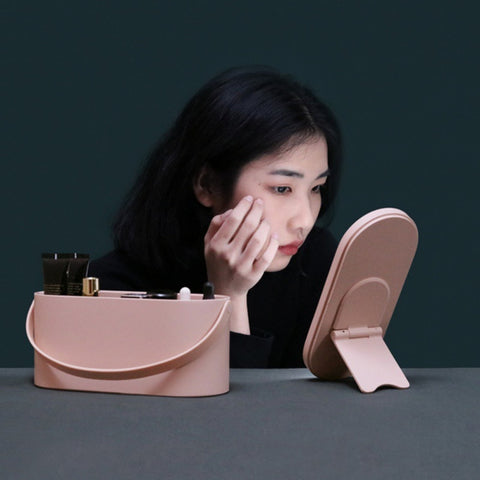 Image of Portable Makeup Case Makeup Mirror