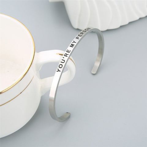 Image of You Are My Person Lettering Bracelets