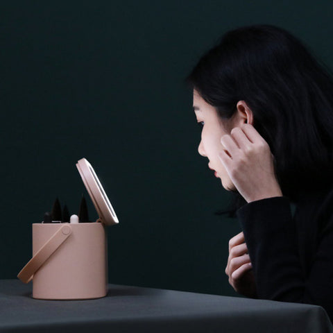 Image of Portable Makeup Case Makeup Mirror