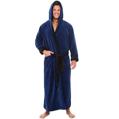 Image of Men's Winter Long Sleeved Dressing Gown.