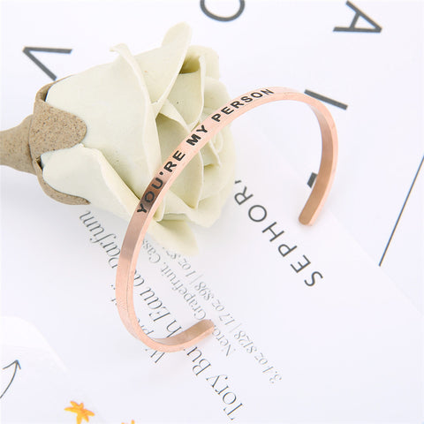 Image of You Are My Person Lettering Bracelets