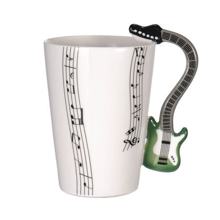 Image of Guitar Ceramic Cup Unique Gift.