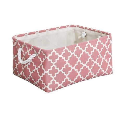 Image of Cube Canvas Fabric Storage Basket.