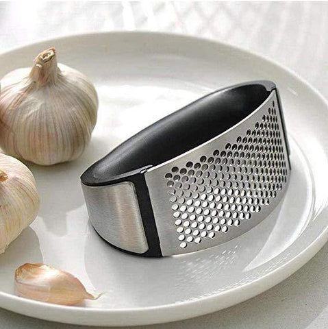 Image of Garlic Press Stainless Steel Garlic chopper.
