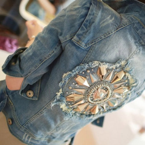 Image of Women's Denim Blue Jacket Coat