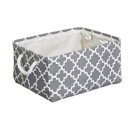 Image of Cube Canvas Fabric Storage Basket.