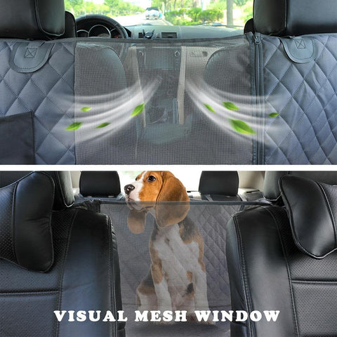 Image of Dog Car Seat Cover View Mesh Waterproof.