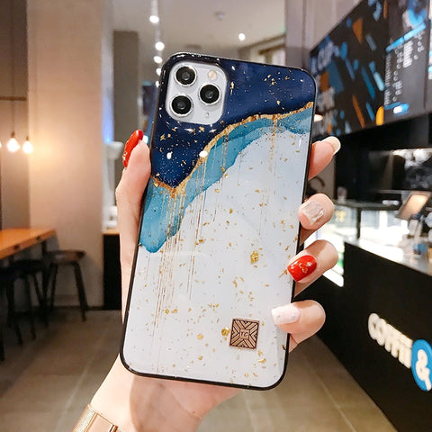 Image of Marble Gold Foil Phone Cases for iPhone