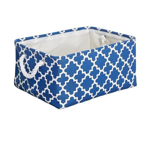 Image of Cube Canvas Fabric Storage Basket.