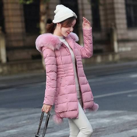 Image of Faux Fur Women Winter Jacket.