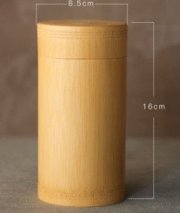 Image of Bamboo Storage Bottles Jars Wooden Small Box Containers